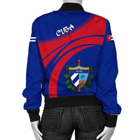 Cuba Coat Of Arms Women Bomber Jacket Cricket RLT13 - Wonder Print Shop