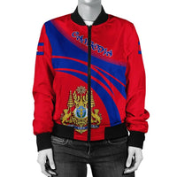 Cambodia Coat Of Arms Women Bomber Jacket Cricket RLT7 - Wonder Print Shop
