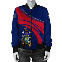 South Georgia and the South Sandwich Islands Coat Of Arms Women Bomber Jacket Sticket RLT12 - Wonder Print Shop
