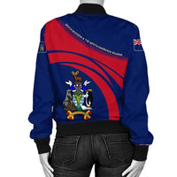 South Georgia and the South Sandwich Islands Coat Of Arms Women Bomber Jacket Sticket RLT12 - Wonder Print Shop