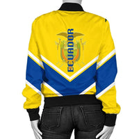 Ecuador Coat Of Arms Women Bomber Lucian RLT12 - Wonder Print Shop