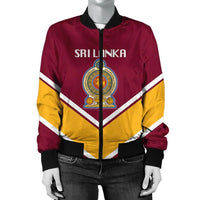 Sri Lanka Coat Of Arms Women Bomber Lucian RLT7 - Wonder Print Shop