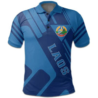 Laos Polo Shirt Coat Of Arms Rockie RLT8 - Wonder Print Shop