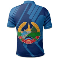 Laos Polo Shirt Coat Of Arms Rockie RLT8 - Wonder Print Shop