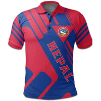 Nepal Polo Shirt Coat Of Arms Rockie RLT7 - Wonder Print Shop