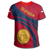 Georgia (U.S. state) Coat Of Arms T Shirt Cricket Style RLT12 - Wonder Print Shop
