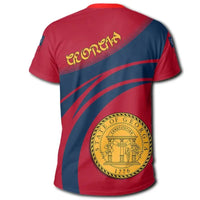 Georgia (U.S. state) Coat Of Arms T Shirt Cricket Style RLT12 - Wonder Print Shop