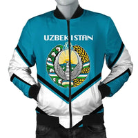Uzbekistan Coat Of Arms Men Bomber Jacket Lucian Style RLT12 - Wonder Print Shop