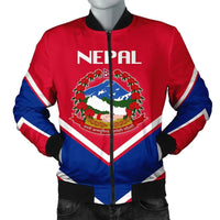 Nepal Coat Of Arms Men Bomber Jacket Lucian Style RLT7 - Wonder Print Shop
