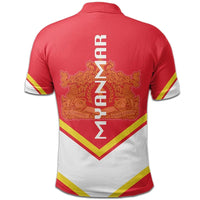 Myanmar Coat Of Arms Polo Lucian Style RLT7 - Wonder Print Shop