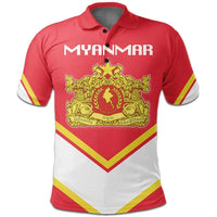 Myanmar Coat Of Arms Polo Lucian Style RLT7 - Wonder Print Shop