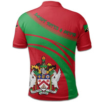 Saint Kitts and Nevis Polo Shirt Coat Of Arms Cricket Style RLT6 - Wonder Print Shop
