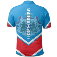 Luxembourg Coat Of Arms Polo Lucian Style RLT6 - Wonder Print Shop