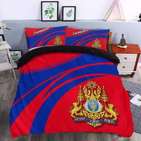 Cambodia Coat Of Arms Bedding Set Cricket RLT7 - Wonder Print Shop