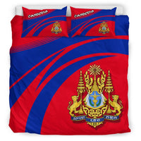 Cambodia Coat Of Arms Bedding Set Cricket RLT7 - Wonder Print Shop