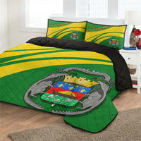 French Guiana Coat Of Arms Quilt Bed Set Cricket RLT8 - Wonder Print Shop