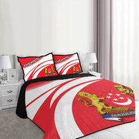 Singapore Coat Of Arms Quilt Bed Set Cricket RLT13 - Wonder Print Shop