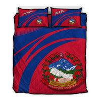 Nepal Coat Of Arms Quilt Bed Set Cricket RLT7 - Wonder Print Shop