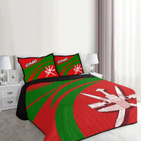 Oman Coat Of Arms Quilt Bed Set Cricket RLT13 - Wonder Print Shop