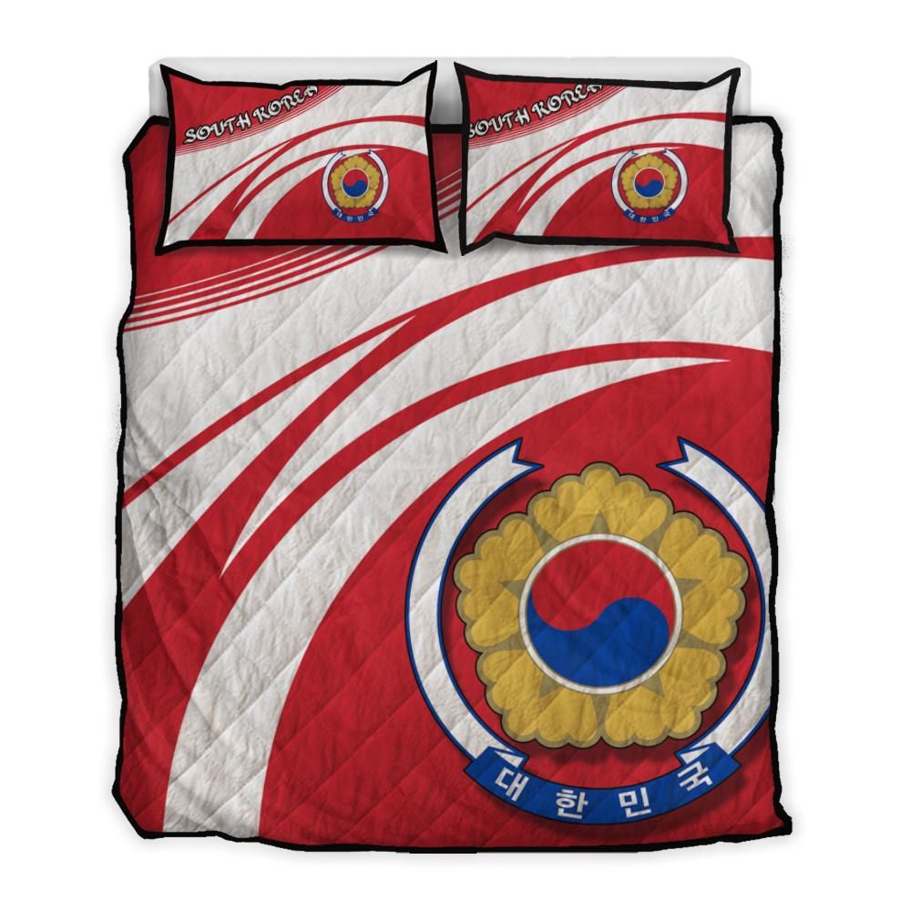 south-korea-coat-of-arms-quilt-bed-set-cricket
