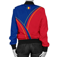 Romania Women's Bomber Jacket Romanian Pride RLT13 - Wonder Print Shop
