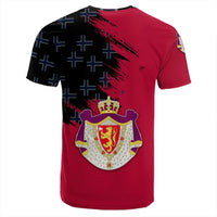 Norway Coat Of Arms T Shirt Flag Style RLT7 - Wonder Print Shop