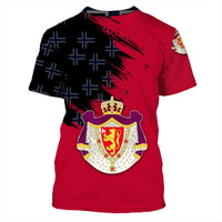 Norway Coat Of Arms T Shirt Flag Style RLT7 - Wonder Print Shop