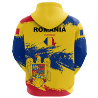 Romania Hoodie Romania Flag Brush RLT13 - Wonder Print Shop