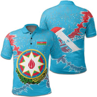 Azerbaijan Polo Shirt Christmas Coat Of Arms X Style RLT8 - Wonder Print Shop