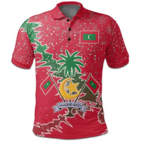 Maldives Polo Shirt Christmas Coat Of Arms X Style RLT12 - Wonder Print Shop