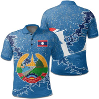 Laos Polo Shirt Christmas Coat Of Arms X Style RLT8 - Wonder Print Shop
