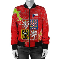 Czech Republic Christmas Coat Ofrms Women Bomber Jacket X Style RLT13 - Wonder Print Shop