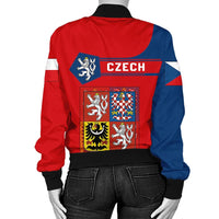 Czech Republic Coat Ofrms Women Bomber Jacket Simple Style RLT13 - Wonder Print Shop