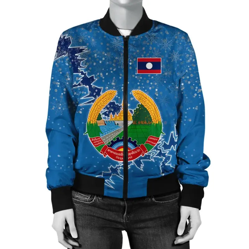 laos-christmas-coat-of-arms-women-bomber-jacket-x-style