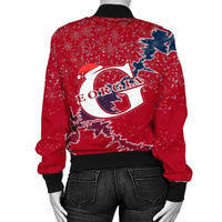 Georgia (U.S. state) Christmas Coat Of Arms Women Bomber Jacket X Style RLT12 - Wonder Print Shop
