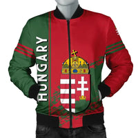 Hungary Coat Of Arms Men Bomber Jacket Quarter Style RLT8 - Wonder Print Shop
