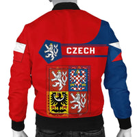 Czech Republic Coat Ofrms Men Bomber Jacket  Simple Style RLT13 - Wonder Print Shop