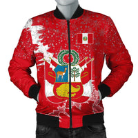 Peru Christmas Coat Of Arms Women Bomber Jacket X Style RLT7 - Wonder Print Shop