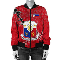 Philippines Christmas Coat Of Arms Women Bomber Jacket X Style8 RLT6 - Wonder Print Shop