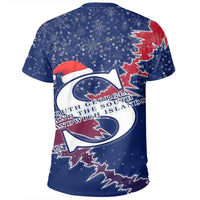 South Georgia and the South Sandwich Islands Christmas Coat Of Arms T Shirt RLT12 - Wonder Print Shop