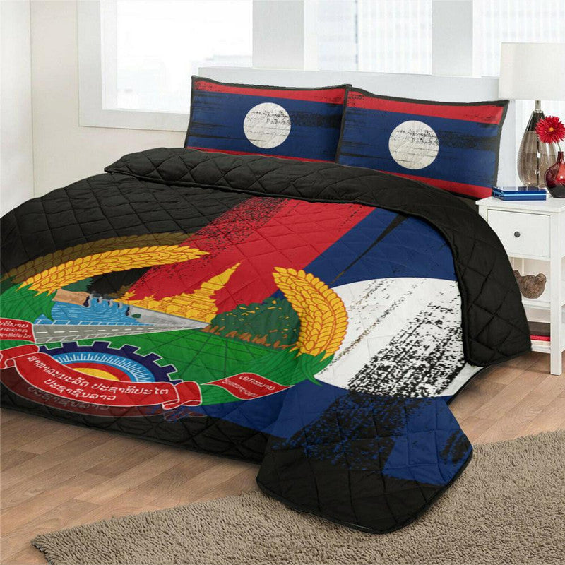 laos-flag-quilt-bed-set-flag-style