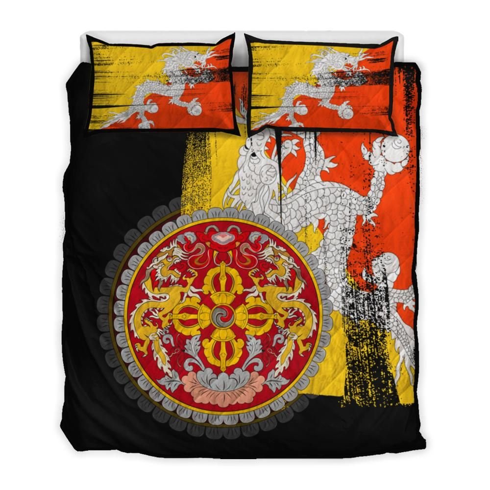 bhutan-flag-quilt-bed-set-flag-style