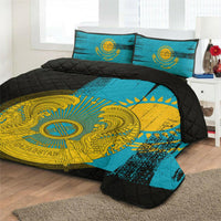 Kazakhstan Flag Quilt Bed Set Flag Style RLT8 - Wonder Print Shop