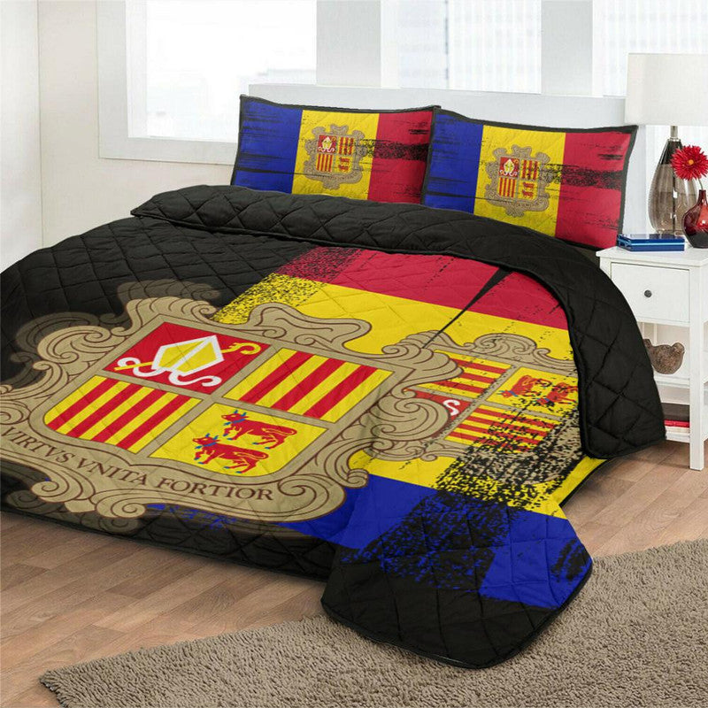 andorra-flag-quilt-bed-set-flag-style-4