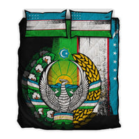 Uzbekistan Flag Quilt Bed Set Flag Style RLT12 - Wonder Print Shop