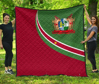 Suriname Premium Quilt Suriname Coat Of Arms and Flag Color RLT7 - Wonder Print Shop