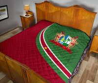 Suriname Premium Quilt Suriname Coat Of Arms and Flag Color RLT7 - Wonder Print Shop