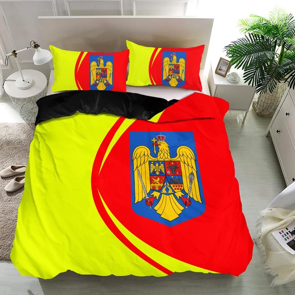 romania-flag-coat-of-arms-bedding-set-circle