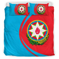 Azerbaijan Flag Coat Of Arms Bedding Set Circle RLT8 - Wonder Print Shop