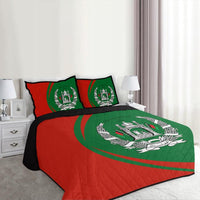 Afghanistan Flag Coat Of Arms Quilt Bed Set Circle RLT8 - Wonder Print Shop
